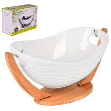 Фруктовнийця фарфор. на бамбуковій підставці "White Classic" 35*19*17см. MC3652-14 (8)