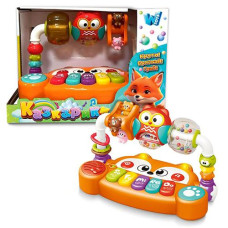 Піаніно в кор. на бат. "Казкарики WToys" пісні. вірші. казки. ноти. світло 24*17*14см. 83339 (36)