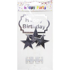 Топпер для торту "Happy Birthday" Зірки 87-6 (60)