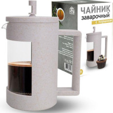 Заварник-прес в кор. 800мл. (ECO пластик+боросилікатне. зміцнене скло) 9151 SnT (24)