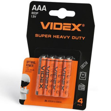 Бат. R3 бл. Videx сольова 1.5V (4/48/960)