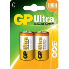 Бат. R14 бл. GP Ultra Alkaline 1.5V 14AU-U2 (2/20)