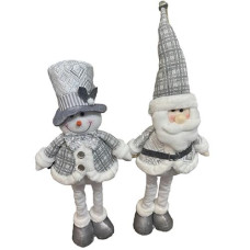 Новорічна фігура "Santa Snowman" 71см ноги-телескоп R96534 (72)