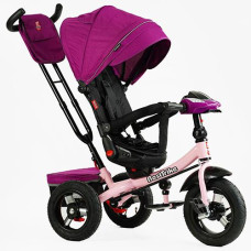 Велосипед 3-х коліс. "Best Trike" надув. колеса. пульт. USB. музика. світло. фіолет. 6088 F-736-07