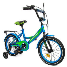 Велосипед 16" "Like2bike Sky" допом. колеса. стальна рама. ручні гальма. синій 241602 (1)