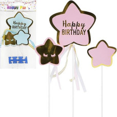 Топпер для торту "Happy Birthday Зірки" 87-4 (30)