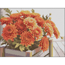 Алмазна мозаїка 30*40см. "Горщик хризантем" FZ3040-38 Стратег (1)