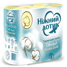 Туалетний папір "Ніжний дотик Aroma Gold" 2-х шаровий 4шт/упак, ціна за упак. 0992 Сніжна панда (16)