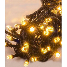 Гірлянда 200LED "Кристал" 13.0м. чорний дріт. теплий білий колір 1282-07 (60)