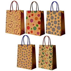 Пакет подарунковий паперовий крафт "Astrological/Heart/Lollipop/Printed" 24*32*10с. GL-002/4/5/6KR-L