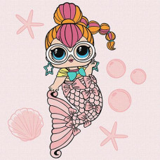 Картина по номерах 40*40см. "L.O.L. Surprise! Mermaids Neon QT" KHO6264 Ideyka (1)