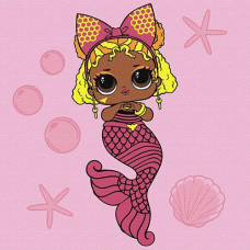Картина по номерах 40*40см. "L.O.L. Surprise! Mermaids Queen Bee" KHO6265 Ideyka (1)