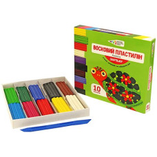 Пластилін восковий "Н.В. Гамма "CRAFT & JOY" 10кол. 120гр зі стеком 331016/Cr (24)