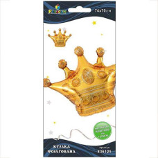 Кулька фольгована "Happy Birthday Корона Золота" 74см. Pelican 836125 (10)