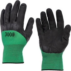 Рукавиці нейлонові зелен+чорна Y-300-50 (12/600)