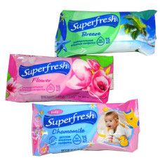 Серветка волога  15шт. "Super Fresh" єврослот в асорт. 13490/84008 (120)