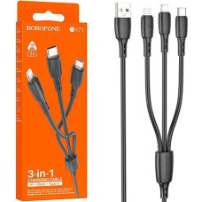 Кабель зарядний Borofone 3в1 (iP-Micro-Type-C) BX71 (1)