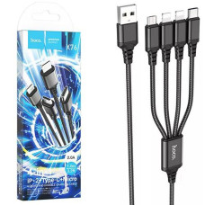 Кабель зарядний Hoco 4в1 (iP-iP-Type-C-Micro) X76 (1)