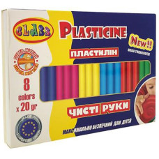 Пластилін восковий Class "Чисті руки MAXI" ЕСО 8кол./160гр. зі стеком  7644С (40)