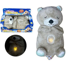 Нічник в кор. на бат. "Видра WToys" плюш. спить/дихає. білий шум. музика. світло 94692/17059 (50)