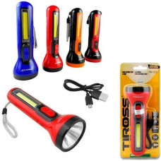 Ліхтарик на лист. акум. TIROSS 3 LED+3 COB LED TS-1855 (120)