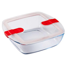 Форма для запікання "Pyrex Cook Heat" 2.2л. квадратна з кришкою 25*22*7см. 212PH00 ЮГ-К (4)
