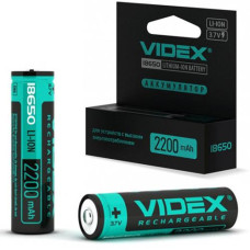 Акумулятор літій-іонний 2200mAh "Videx Li-Lon" 18650-P (з захистом)