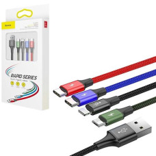 Кабель зарядний Baseus (USB-iP-Type-C 2шт.-Micro) 4в1. 3.5A. 1.2м. CA1T4-B01 (1)