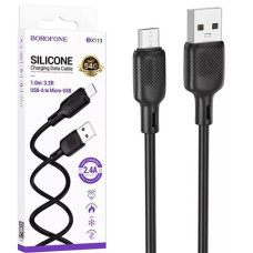 Кабель зарядний Borofone "Lenny" (USB-Micro) 1.0м. силікон BX113 (1)