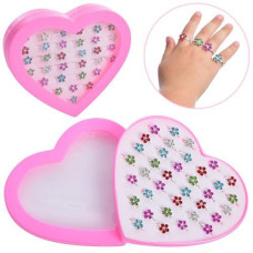 Каблучка метал. в диспл. ціна за 36шт. в упак. "Квіточка" 16*14*3см. RING-16 (1260) &&