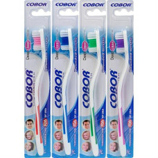 Зубна щітка на лист. "Cobor" 18см. мікс. кол. Е-606 (12)