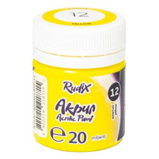 Фарба акрилова для декору, матова жовта 20мл. RUDIX  "Н.В. Гамма" 850112 (1)
