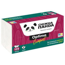 Серветка паперова 120шт. "OPTIMA" 2-х шарова 3443 Сніжна панда (20)