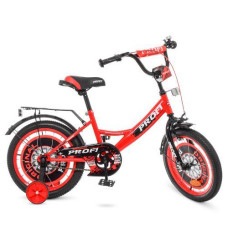 Велосипед 18" "Prof1 Original boy SKD45" допом. колеса. ручні гальма. червоно-чорний Y1846 (1)