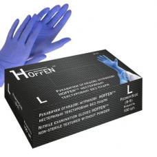 Рукавиці Медичні нітрилові сині Hoffen blue L 3,3гр (50/500)