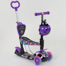 Самокат 5в1 сталь. пластик "Best Scooter" PU. світло. фіолетовий 19870 (1)