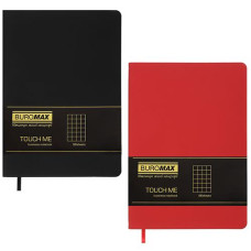 Блокнот А5 96арк. кліт. обкл. штучна шкіра TOUCH ME LOGO2U BM.295102-01/05