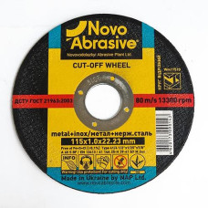 Круг відрізний по металу "NovoAbrasive" 115*1.0мм. WM 11510 (25)