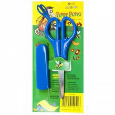 Ножиці дитячі на бліст 13,5см mix color круглі ручки SP 1004 SB (12/360) FRM