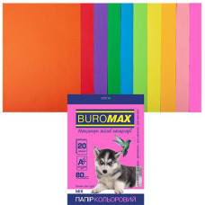 Папір офс А-4 20а/80г 10 кол Neon+intensiv 2721820-99 BM BUROMAX