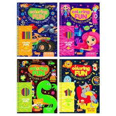 Розмальовка з олівцями на пружині "COLORING FUN" mix  Апельсин НТ-39 (24)