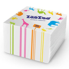 Серветка паперова 100шт. "ZooZoo" БІЛА 24*23см. Сніжна панда 9293 (54)
