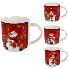 Чашка 360мл. новорічна фарфор. "Snowman" R34410 (72)