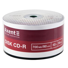 Диск Axent CD-R 700MB 80min 52x 50шт в упак 8102-A (1/50)