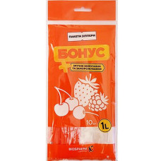 Пакет для заморозки "Бонус" 1.0л. 10шт. зіппери в куль. 58712 (40)