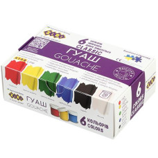 Гуаш ZIBI Kids Line СLassic 6 кол. 20мл. в карт. кор. ZB.6610 (27)