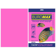 Папір офс А-4 20а/ 80г Neon малиновий 2721520-29 BM BUROMAX