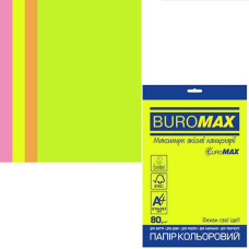 Папір офс А-4 20а/ 80г Neon асорті 2721520-99 BM BUROMAX