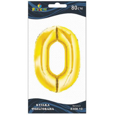 Кулька фольгована "0" Золото 80см. Pelican 830810 (20)