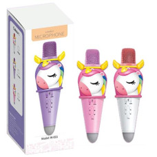 Мікрофон в кор. акум. USB "Єдиноріг" Bluetooth. світло 9*22*8см. 2кол. W-011 (12)